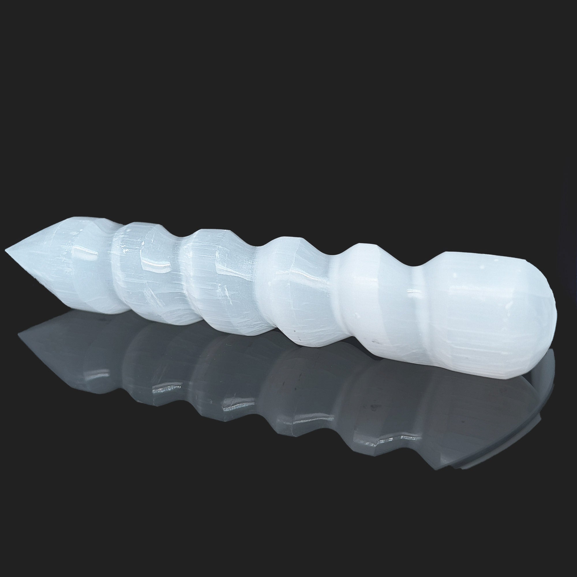 Selenite Twisted Massage Wand