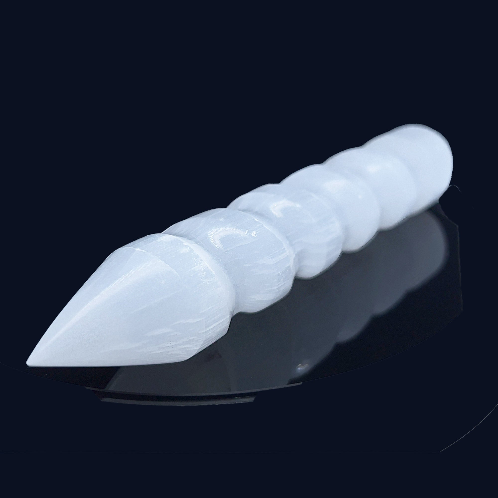 Selenite Twisted Massage Wand