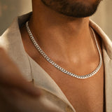Sterling Silver Curb Chain 20" 5.2mm x 1.5mm