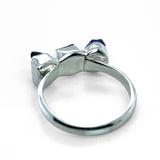 Tanzanite, Aquamarine & Tourmaline Sterling Silver Ring