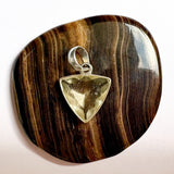 Faceted Libyan Desert Glass Sterling Silver Pendant
