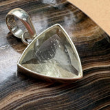Faceted Libyan Desert Glass Sterling Silver Pendant