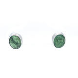 Tsavorite Garnet Sterling Silver Stud Earrings