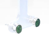 Tsavorite Garnet Sterling Silver Stud Earrings