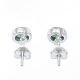 Tsavorite Garnet Sterling Silver Stud Earrings