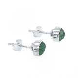 Tsavorite Garnet Sterling Silver Stud Earrings