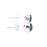Tsavorite Garnet Sterling Silver Stud Earrings