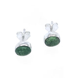 Tsavorite Garnet Sterling Silver Stud Earrings