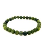 Nephrite Jade Bead Bracelet - 6mm Beads