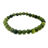 Nephrite Jade Bead Bracelet - 6mm Beads