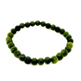 Nephrite Jade Bead Bracelet - 6mm Beads