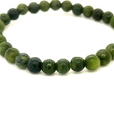 Nephrite Jade Bead Bracelet - 6mm Beads