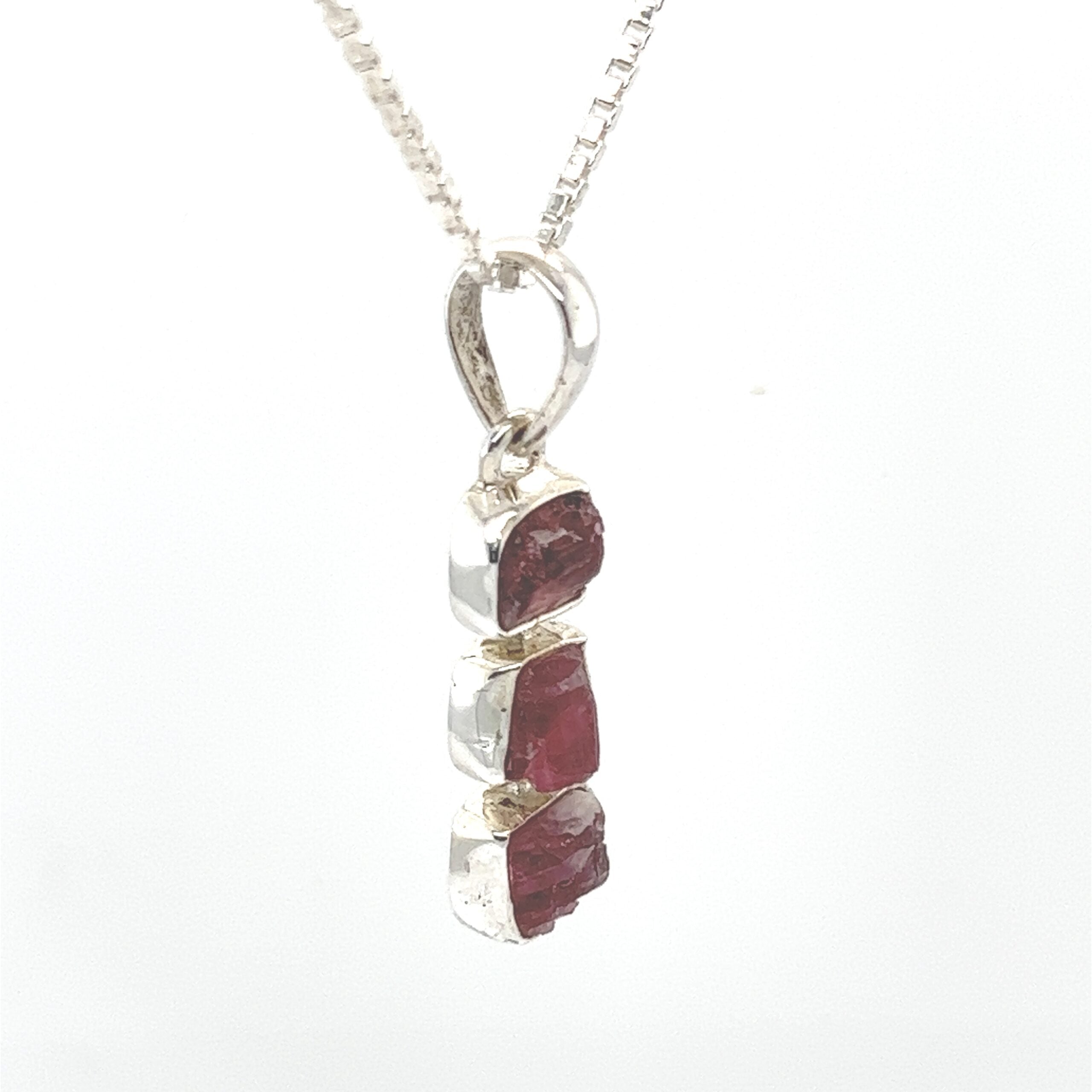 Raw Pink Tourmaline Pendant