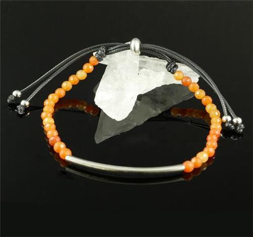 Crystal Bead Bracelet Carnelian