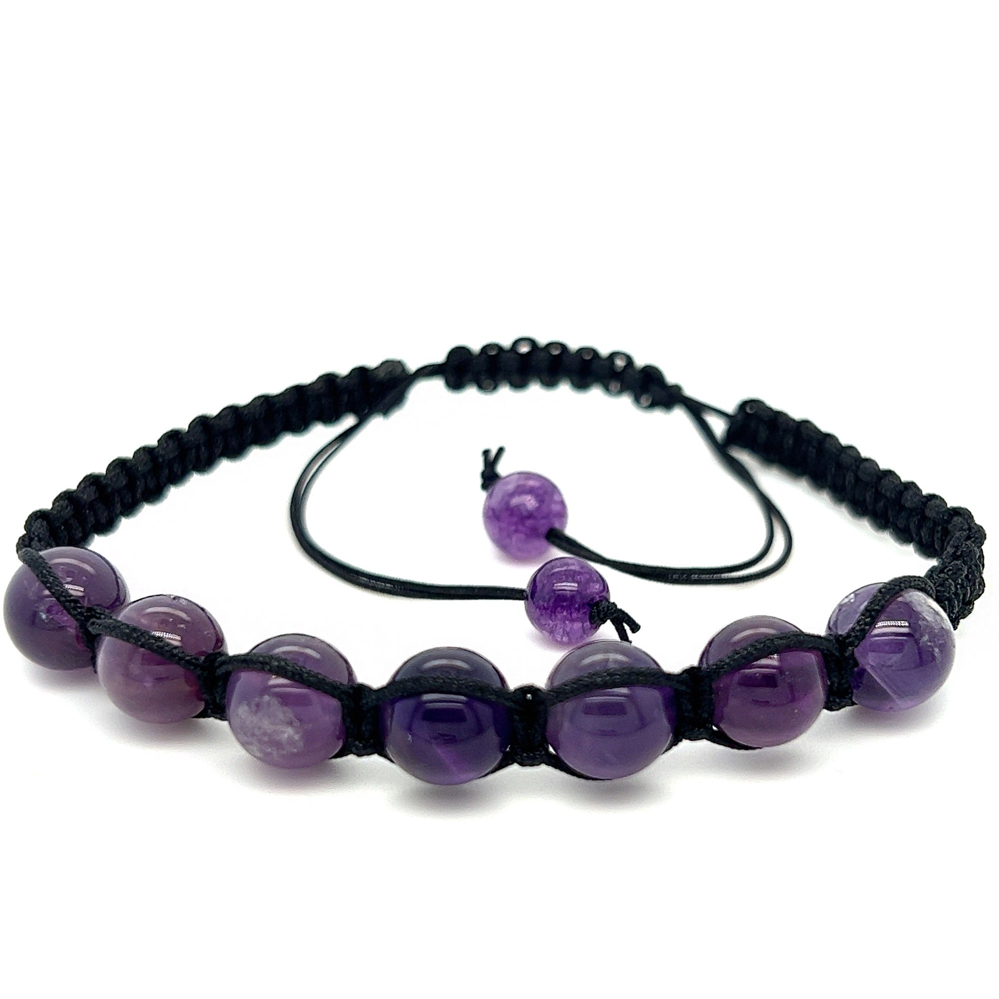 Amethyst Round Bead Bracelet