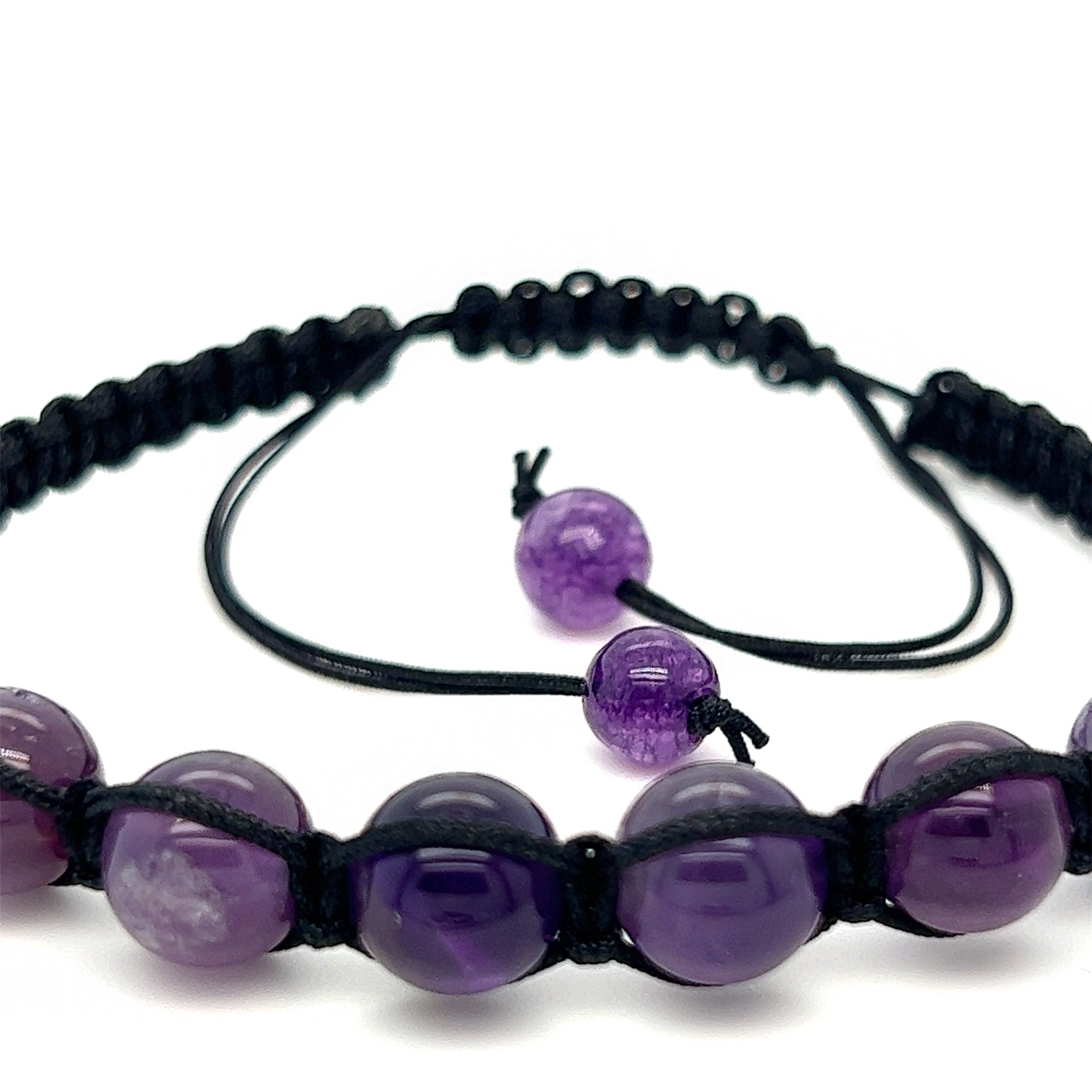 Amethyst Round Bead Bracelet