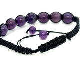 Amethyst Round Bead Bracelet