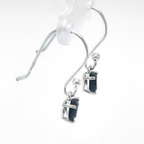 Black Spinel Faceted Drop Earrings