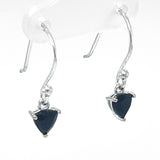Black Spinel Faceted Drop Earrings