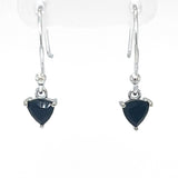 Black Spinel Faceted Drop Earrings