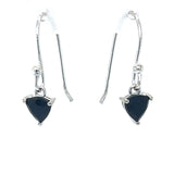 Black Spinel Faceted Drop Earrings