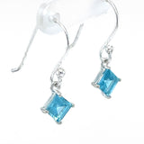 Blue Apatite Faceted Drop Earrings