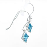 Blue Apatite Faceted Drop Earrings