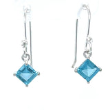 Blue Apatite Faceted Drop Earrings
