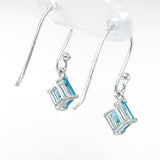 Blue Apatite Faceted Drop Earrings