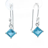 Blue Apatite Faceted Drop Earrings