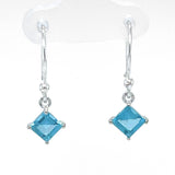 Blue Apatite Faceted Drop Earrings