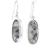 Dendritic Agate Oval Drop Earrings