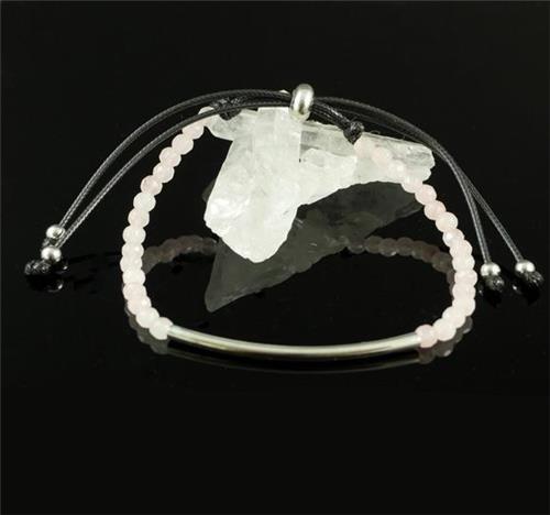 Crystal Bead Bracelet Rose Quartz