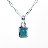 Faceted Emerald Pendant