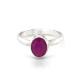 Faceted Ruby Ring