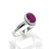 Faceted Ruby Ring