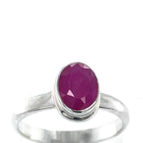 Faceted Ruby Ring