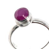 Faceted Ruby Ring