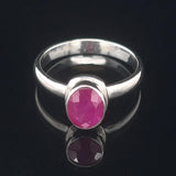 Faceted Ruby Ring