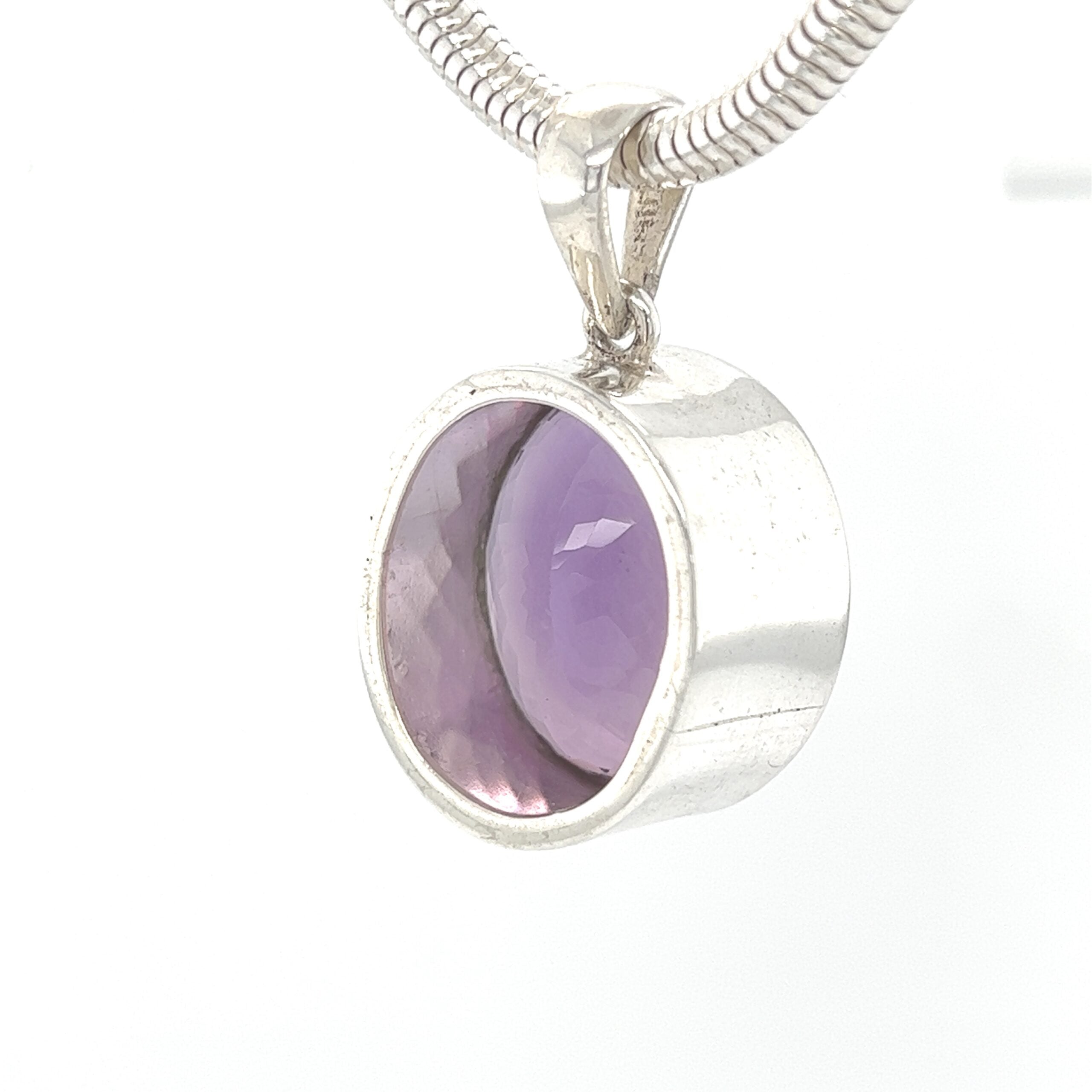 Faceted Amethyst Statement Pendant