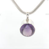 Faceted Amethyst Statement Pendant