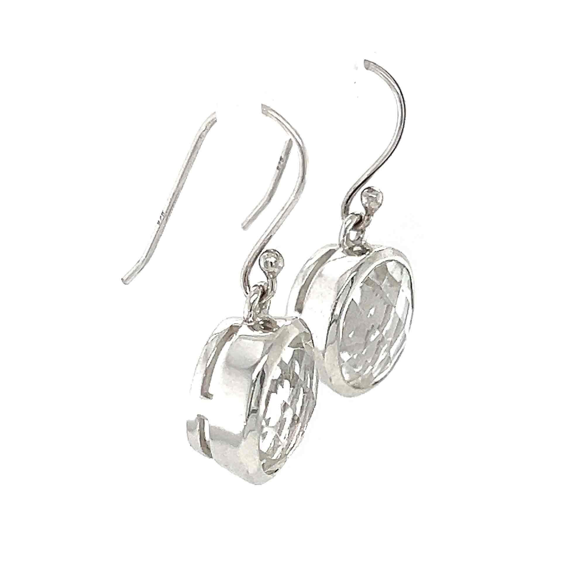 i097 Clear Quartz Earrings