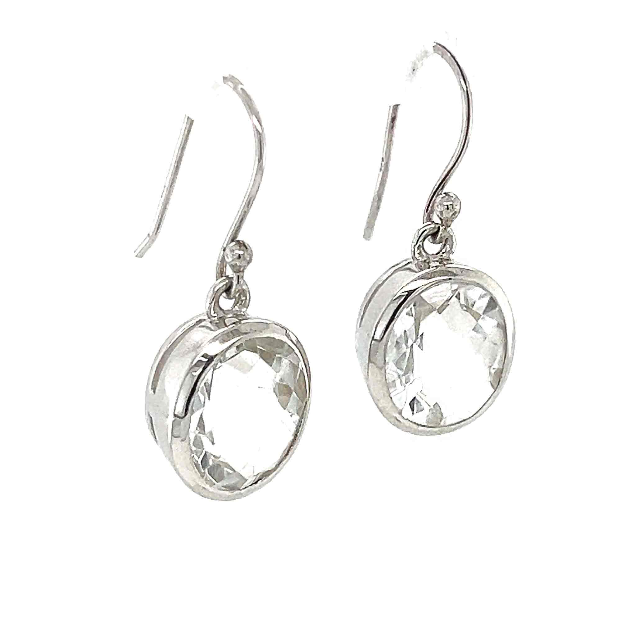 i097 Clear Quartz Earrings