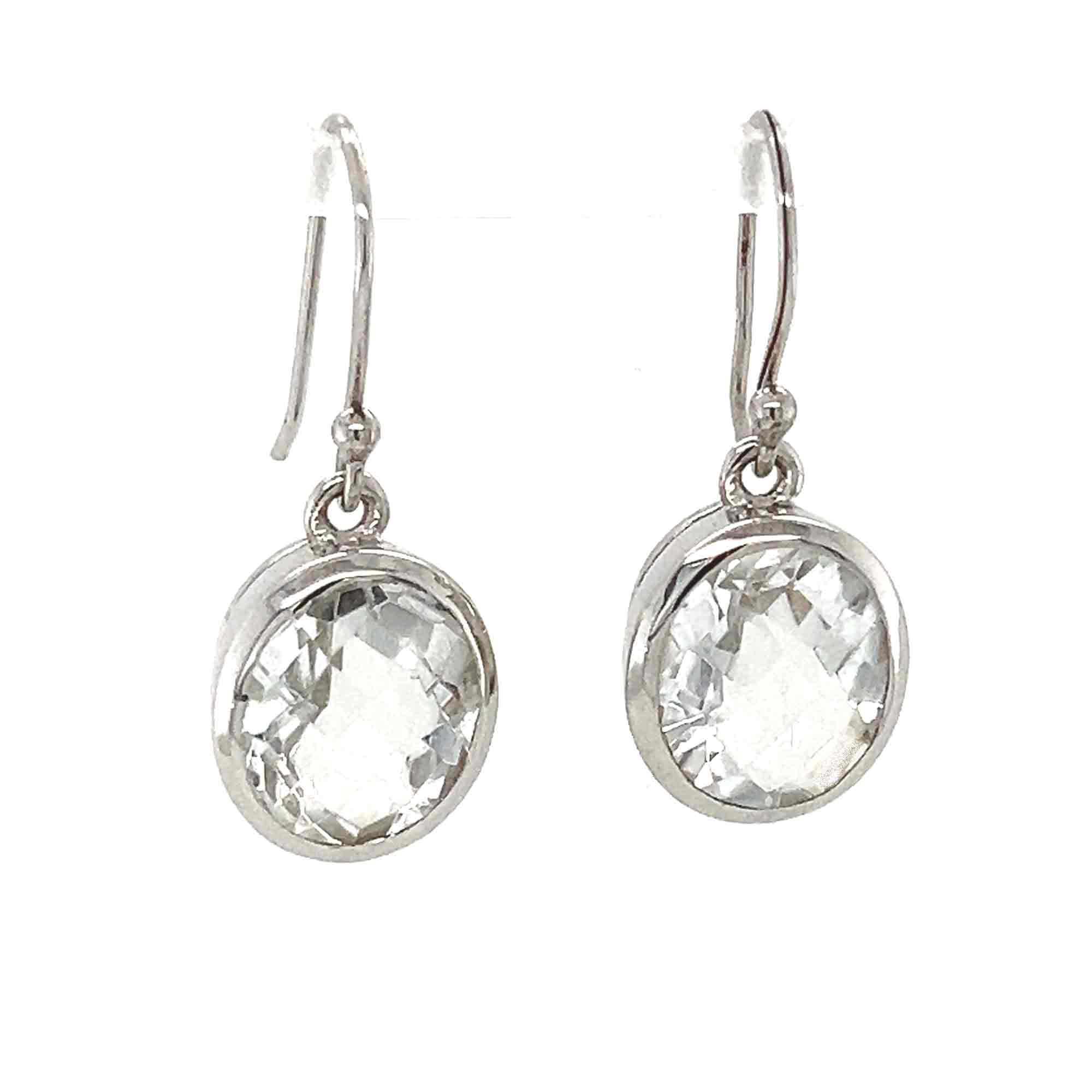 i097 Clear Quartz Earrings