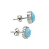 Larimar Silver Stud Earrings