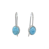 Larimar Silver Drop Earrings