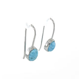 Larimar Silver Drop Earrings