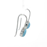 Larimar Silver Drop Earrings
