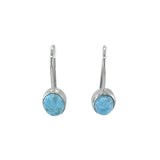 Larimar Silver Drop Earrings