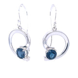 London Blue Topaz Silver Earrings
